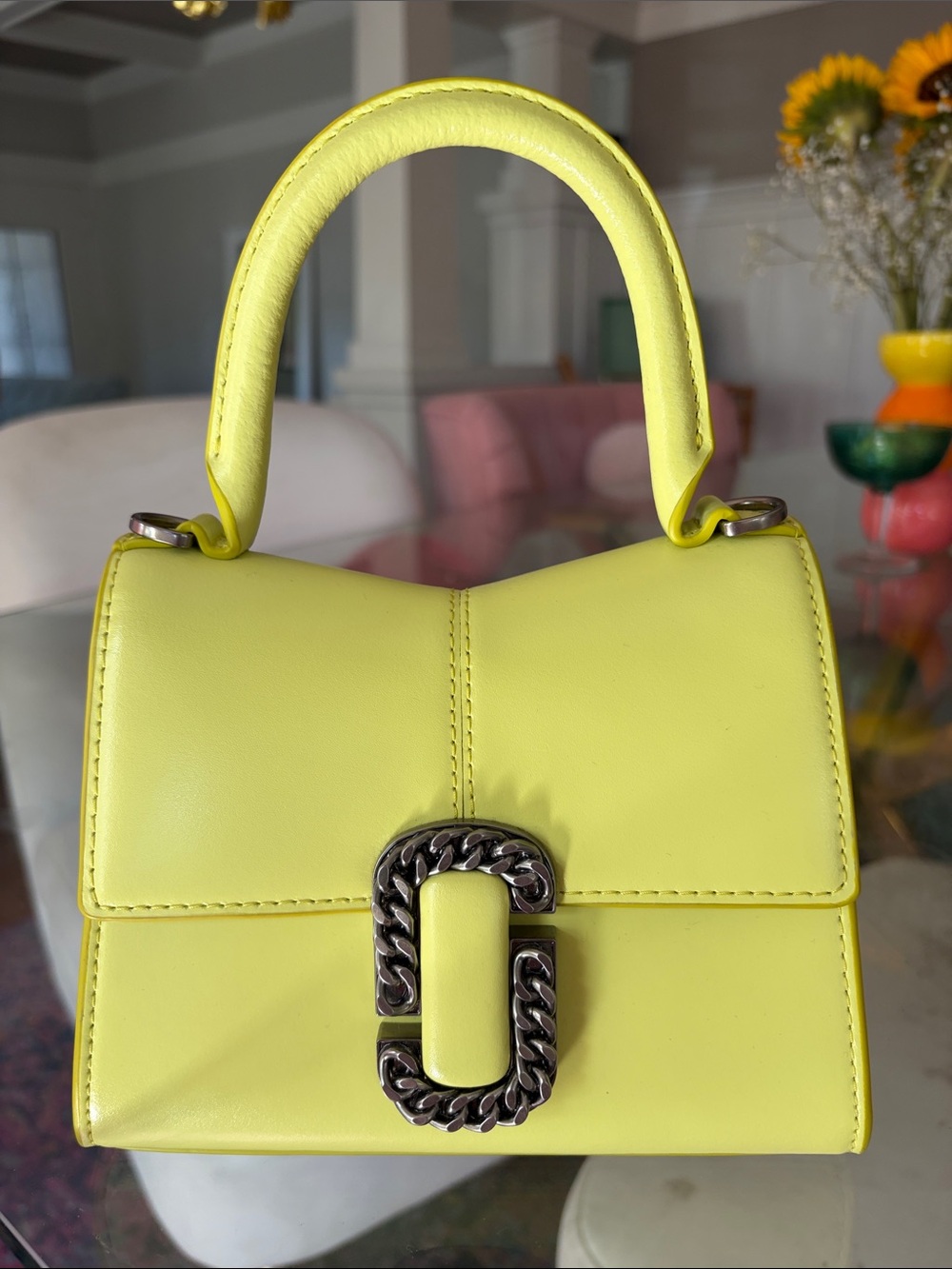 Marc Jacobs St. Marc Neon Yellow Leather